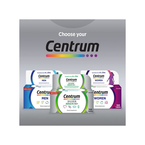 سنتروم سيلفر +50 للبالغين أقراص 100 قرص