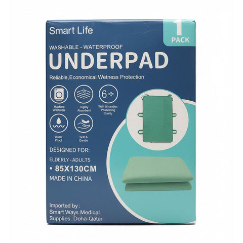 Smart Life Washable Waterproof Adult Underpad 85 × 130 cm – 1 Pack