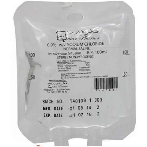 Qatar Pharma 0.9% Sodium Chloride I.V. Infusion BP 100 ml
