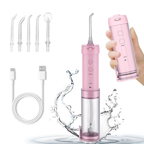 H2Ofloss Water Flosser Cordless Mini HF-10 Mini Pink