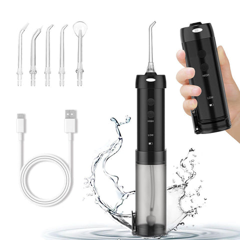 H2Ofloss Water Flosser Cordless Mini HF-10 Mini Black
