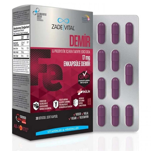 Zade Vital Iron Capsules 30's