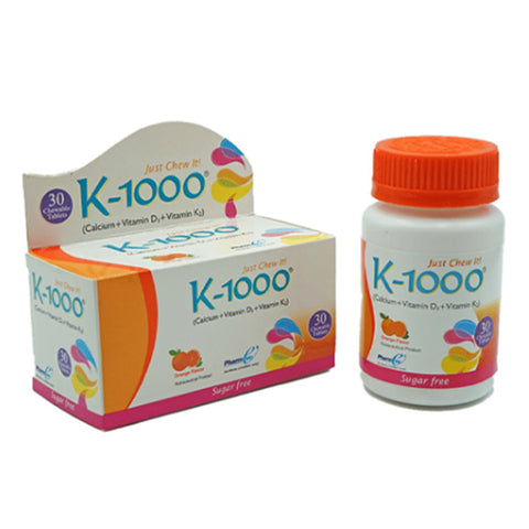 K-1000 Orange Flavor Chewable Tablets 30's