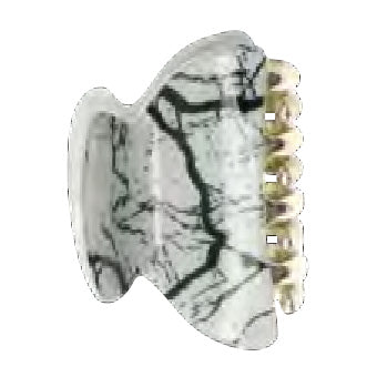 تيتانيا مشابك مخلب شعر أسيتات عدد 2 أبيض وأسود