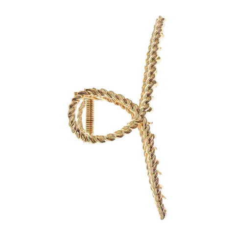 تيتانيا مشبك شعر معدني بحلقة ذهبية