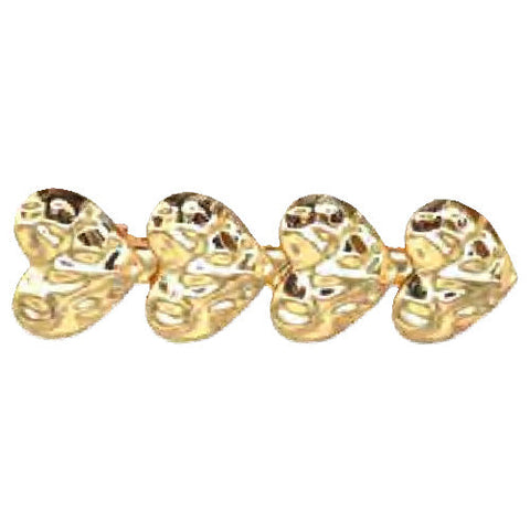 تيتانيا مشبك شعر معدني قلب ذهبي