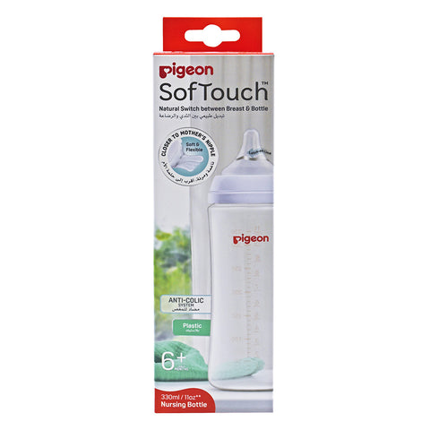 Pigeon SofTouch Wide Neck Nursing Plastic Bottle 330ML