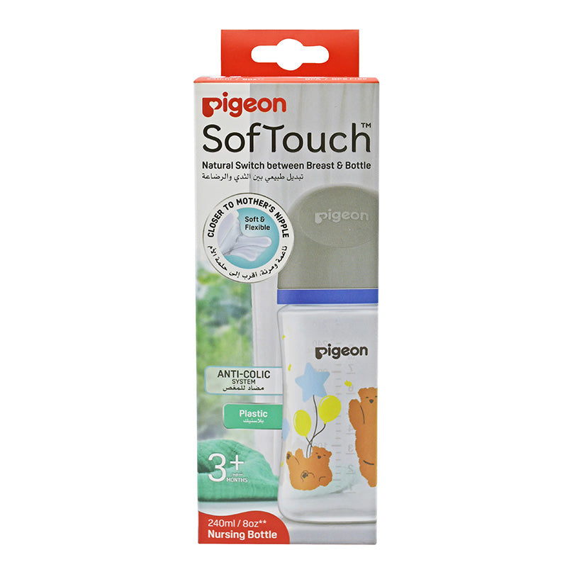 Pigeon SofTouch WN3 Nursing Plastic Bear Bottle 240 ml | Bottles & Nipples