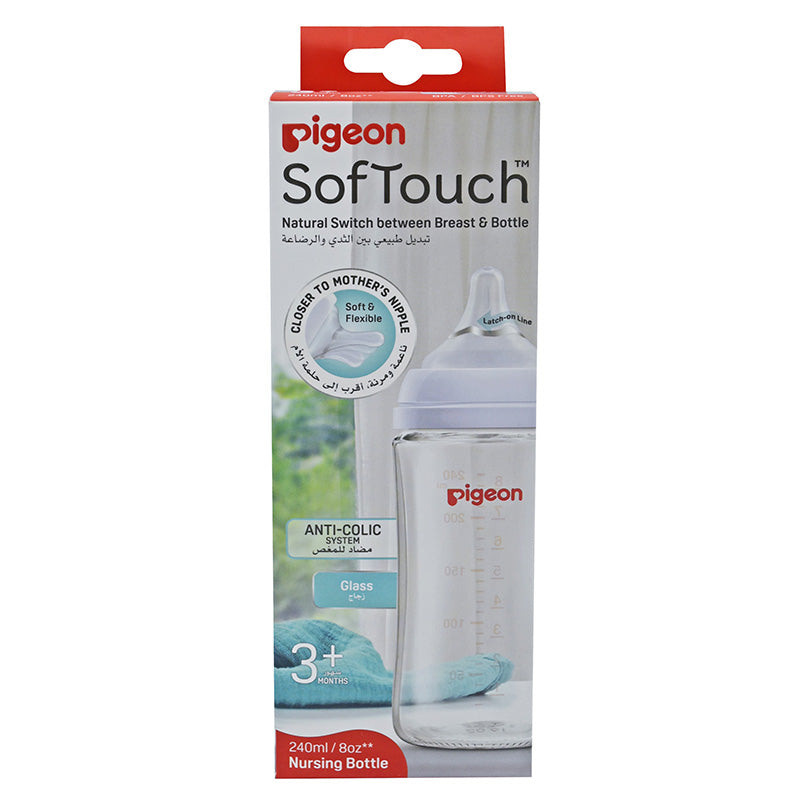 Pigeon SofTouch WN3 Nursing Glass Bottle 240 ml | Bottles & Nipples