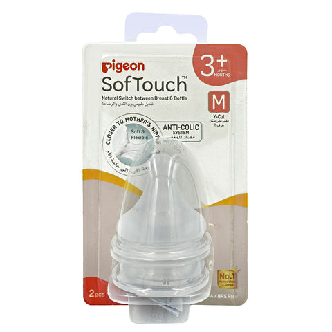 Pigeon SofTouch WN3 Nipple Blister Pack (M) 2’s