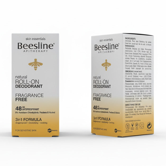 Beesline Natural Roll-On Deodorant Fragrance-Free 50 ml | Deodorants & Body Powders