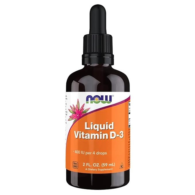 NOW Liquid Vitamin D3 400 IU/4 Drops 59 mL | Vitamin D