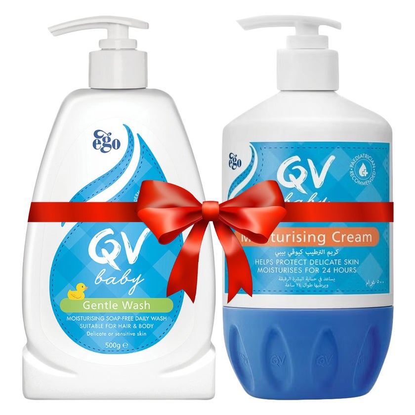QV Baby Gentle Wash 500ML + Baby Cream 500G Promo Kit | Baby Wash & Cream Kit QV Baby Gentle Wash 500ML + Baby Cream 500G Promo Kit | Baby Wash & Cream Kit