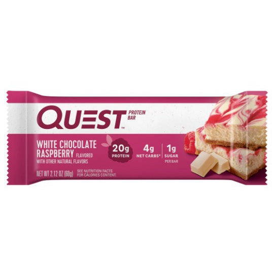 Quest Protein Bar White Chocolate Raspberry 60g | Bars Quest Protein Bar White Chocolate Raspberry 60g | Bars