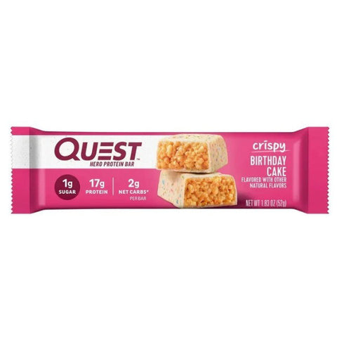 Quest Hero Protein Bar Crispy Birthday Cake 52g