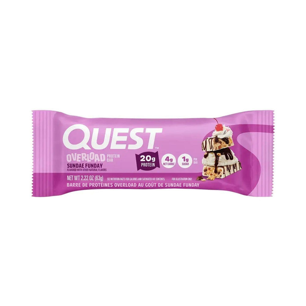Quest Protein Bar Overload Sundae Funday 63g | Bars Quest Protein Bar Overload Sundae Funday 63g | Bars