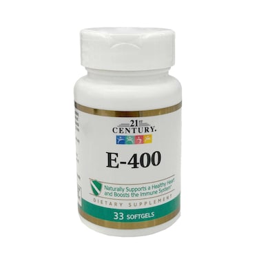 21st Century Vitamin E-400 Softgels 33's | Vitamin E 21st Century Vitamin E-400 Softgels 33's | Vitamin E