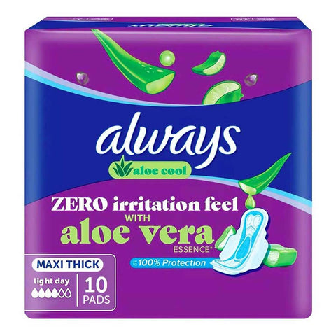 Always Maxi Thick Aloe Cool Pads 10's