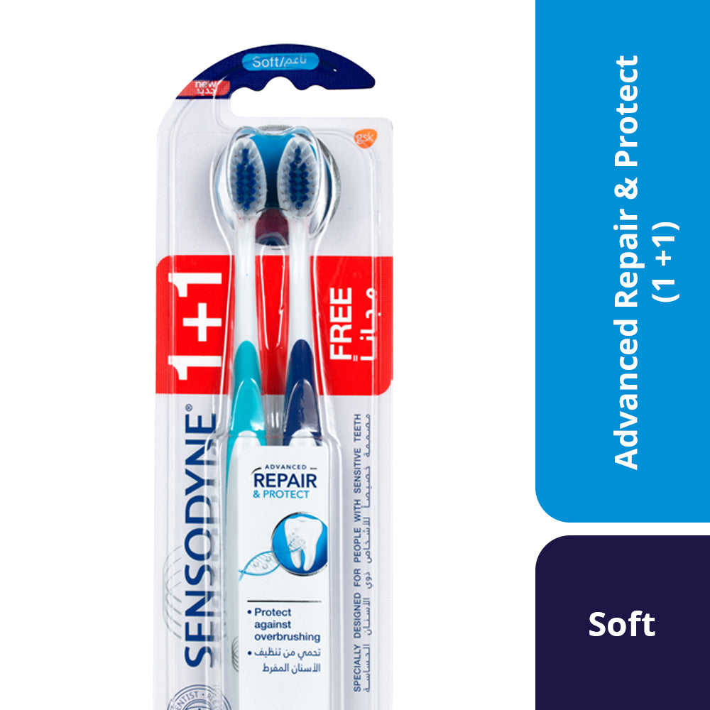 Sensodyne Advanced Repair & Protect Soft Toothbrush 1+1 | Toothbrushes