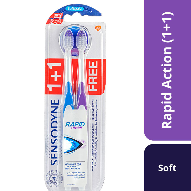 Sensodyne Rapid Action Soft Toothbrush 1+1 | Toothbrushes Sensodyne Rapid Action Soft Toothbrush 1+1 | Toothbrushes
