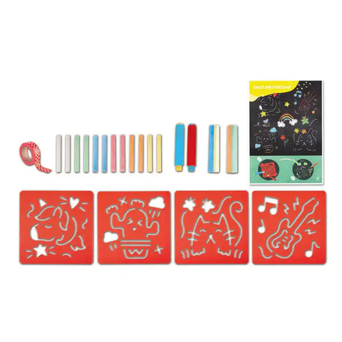 Hape - Chalks And Stencils Art