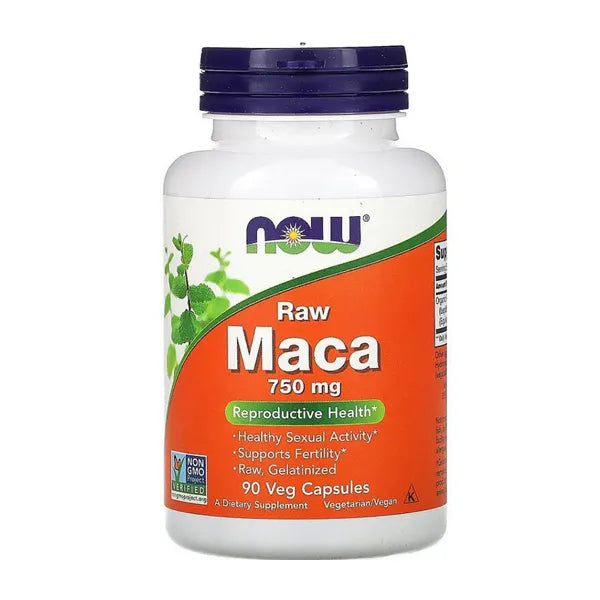 NOW Raw Maca 750 mg Capsules 90’s | Men's Health