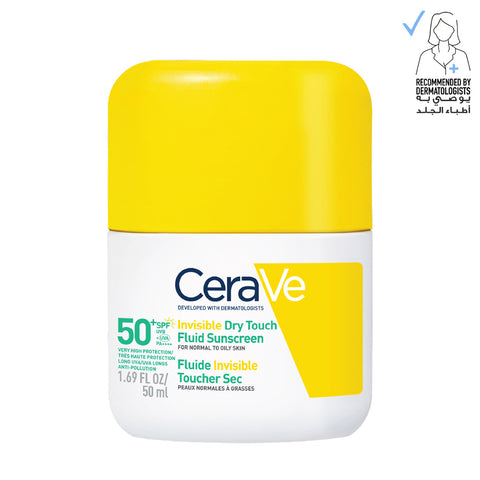 Cerave Invisible Dry Touch Fluid Sunscreen SPF 50 50 mL