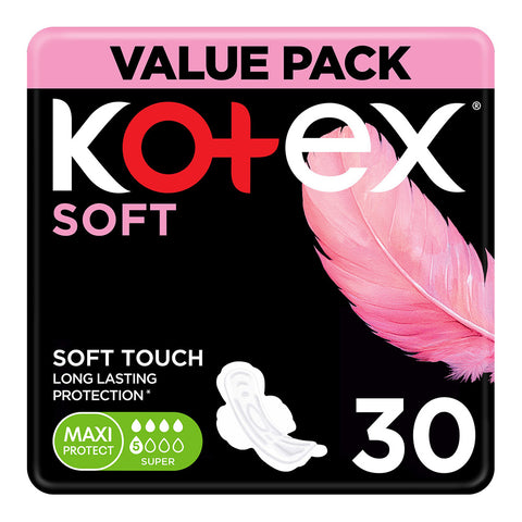 Kotex Soft Maxi Super Pads 30 Pieces