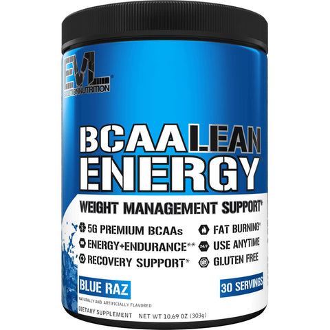 Evl bcaa Lean Energy- Blue Raz Flavour 309Gm