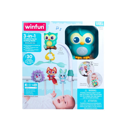 Winfun 3-In-1 Woodland Friends Soothing Mobile