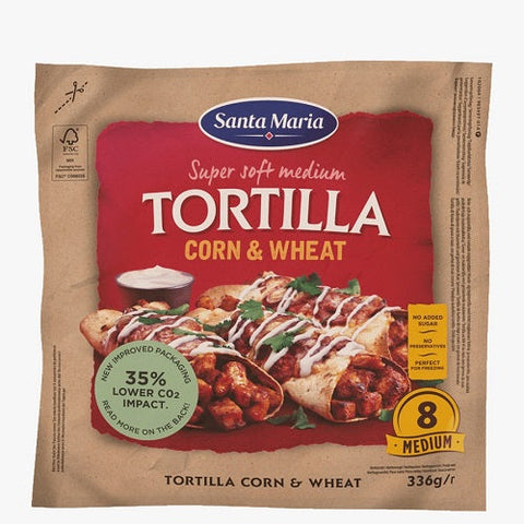 Santa Maria Corn & Wheat Tortilla 336g