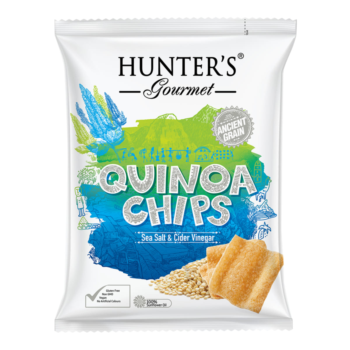 Hunter'S Quinoa Chips - Salt And Vinegar 75G | Organic Chips Hunter'S Quinoa Chips - Salt And Vinegar 75G | Organic Chips