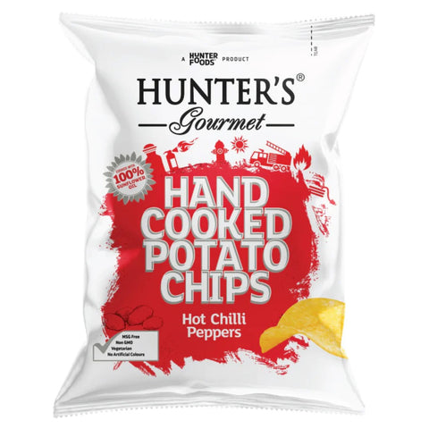 Hunter'S Hand Cooked Potato Chips Hot Chilli Pepper 125G