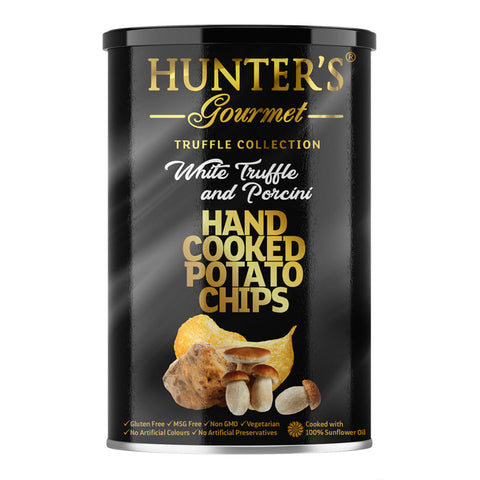 Hunter'S Hand Cooked Potato Chips White Truffle And Porcini 150G-Can