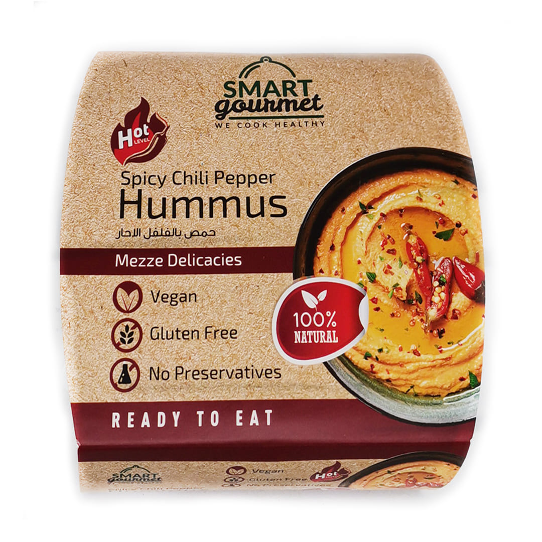 Smart Gourmet - Spicy Chili Pepper Hummus 225G | Healthy & Protein Chips Smart Gourmet - Spicy Chili Pepper Hummus 225G | Healthy & Protein Chips