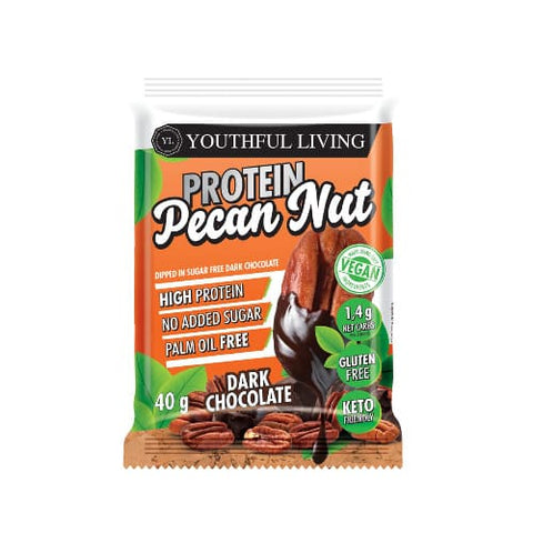 Youthful Living Keto protein Pecan Nuts Dark Choco 40G