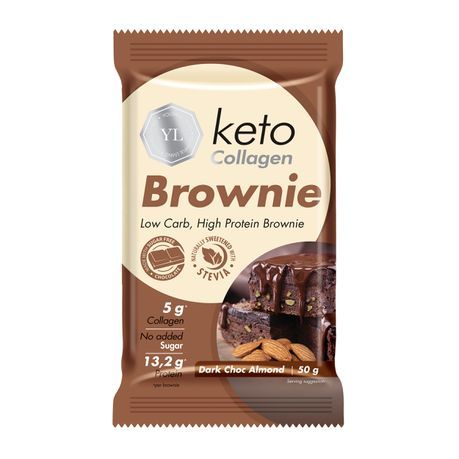 Youthful Living Keto Collagen Brownie Dark Choco Almond 50G