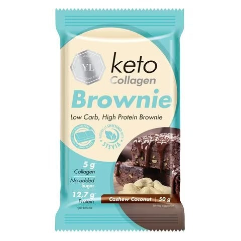 Youthful Living Keto Collagen Brownie Cashew Coconut 50G