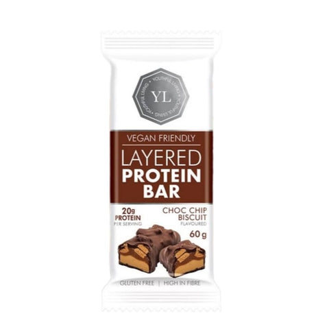 Youthful Living protein Layered Bar Choc Chip Biscuit 60g