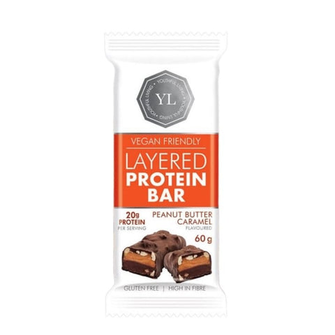 Youthful Living protein Layered Bar Pbutter Caramel 60g