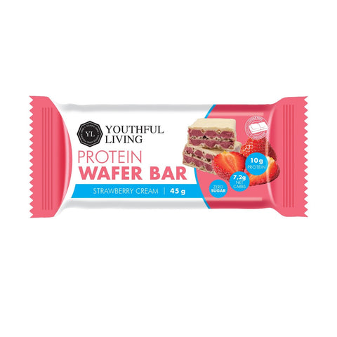 Youthful Living Protein Wafer Bar Strwberry Cream 45G