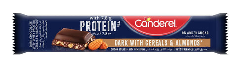 Canderel Choco protein Dark With Cereals & Almonds 27G