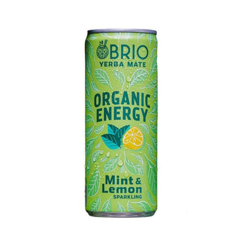 Brio Mate Organic Energy Mint & Lemon Cans 250Ml