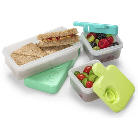 Melii Puzzle Food Container - Lime, Turquoise Green