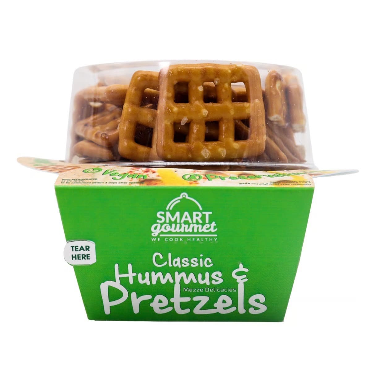 Smart Gourmet - Classic Hummus And Pretzels 140G | Healthy & Protein Chips Smart Gourmet - Classic Hummus And Pretzels 140G | Healthy & Protein Chips