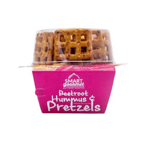 Smart Gourmet - Beetroot Hummus And Pretzels 140G