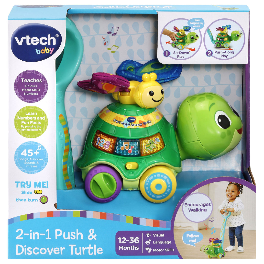Vtech 2-In-1 Push & Discover Turtle | Kulud Pharmacy