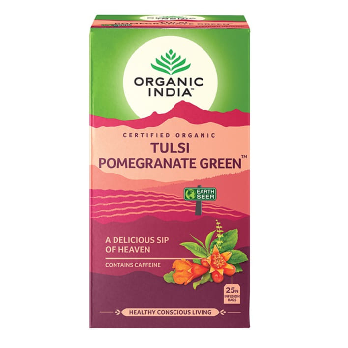 Organic India Tulsi Pomegranate Tea 25Bags | Tea Organic India Tulsi Pomegranate Tea 25Bags | Tea