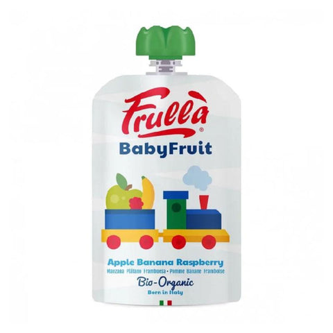 Frulla Organic Baby Fruit Puree Apple Banana Raspberry 100G