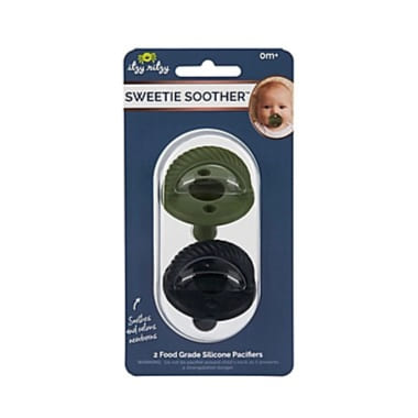 Itzy Ritzy Soother Pacifier 2Pk- Olive/Black